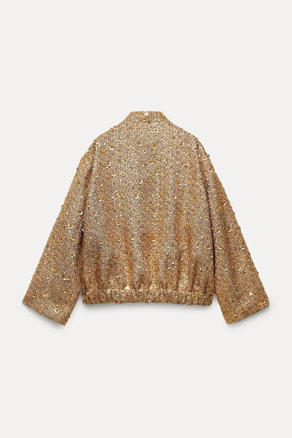 LeRoxy | Gouden Bomberjack met Pailletten | Damesmode Trendy Jasje