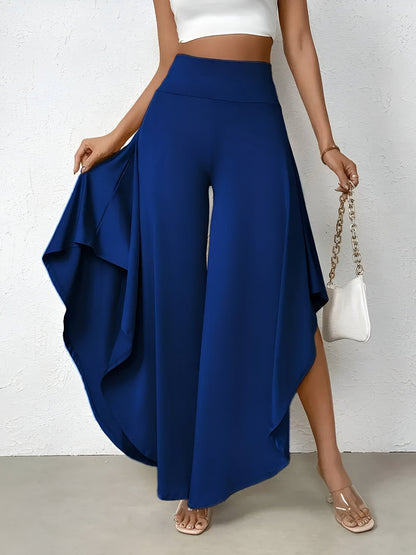 LeRoxy | Dames Set | Wijde Broek met Asymmetrisch Shirt | Comfortabele Twee-Delige Outfit