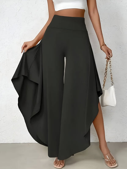 LeRoxy | Dames Set | Wijde Broek met Asymmetrisch Shirt | Comfortabele Twee-Delige Outfit