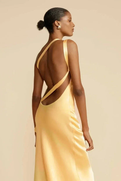 LeRoxy | Satijnen Avondjurk | Elegante Een-Schouder Dress voor Speciale Gelegenheden