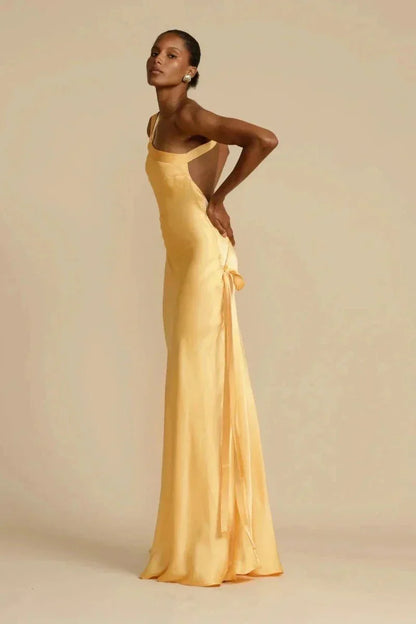 LeRoxy | Satijnen Avondjurk | Elegante Een-Schouder Dress voor Speciale Gelegenheden