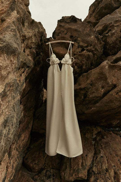 LeRoxy | V-hals Bloemen Maxi Jurk | Elegante Zomerjurk voor Dames