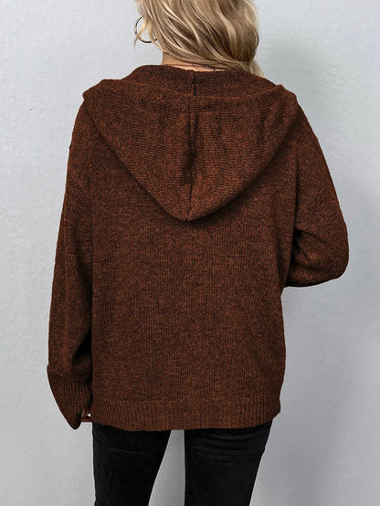 LeRoxy | Dames Gebreid Vest | Losvallende Pasvorm, Lange Mouwen, Knoopsluiting
