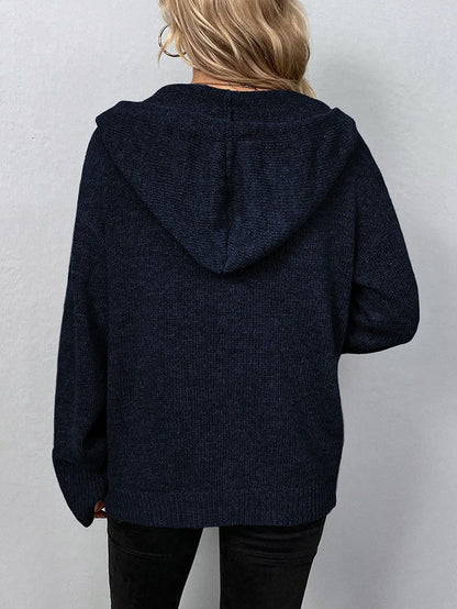 LeRoxy | Dames Gebreid Vest | Losvallende Pasvorm, Lange Mouwen, Knoopsluiting
