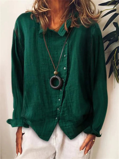 LeRoxy | Asymmetrische Blouse Dames | Elegante Knoopsluiting