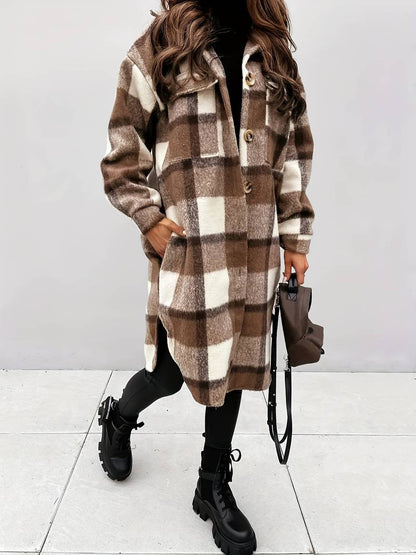 LeRoxy | Trendy Ruitjes Jas voor Dames | Stijlvolle Herfst/Winterjas