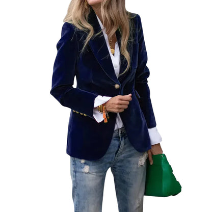 LeRoxy | Fluwelen Getailleerde Dames Blazer | Elegante Vrouwelijke Colbert