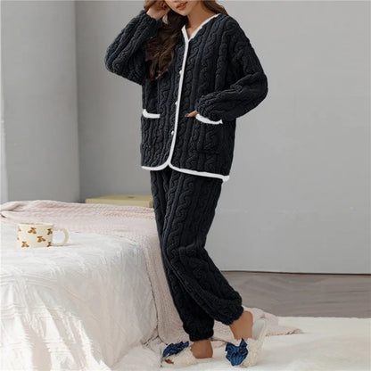 LeRoxy | Dames Pyjama Set Winter | Klassiek, Stijlvol & Comfortabel