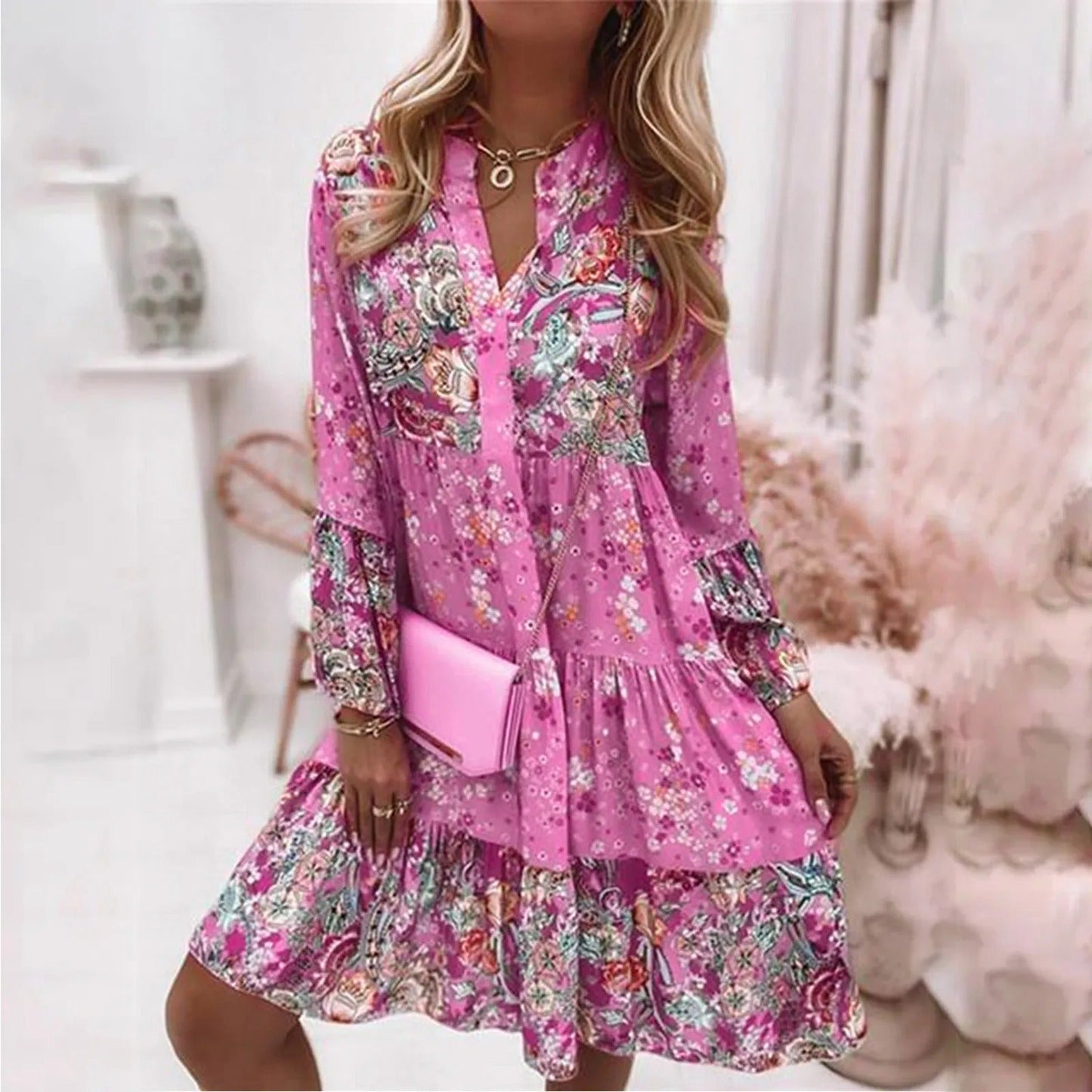 LeRoxy - Jurk in Etnostijl met Print | Bohemian Fashion voor een Unieke Look