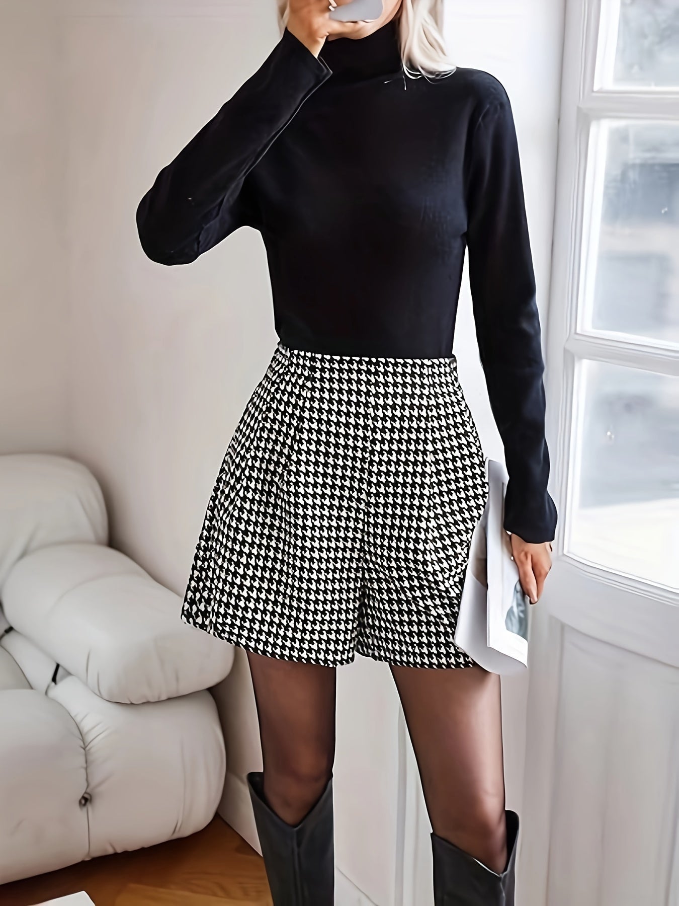 LeRoxy | Pied-de-Poule Shorts voor Lente & Zomer |Trendy en Comfortabel