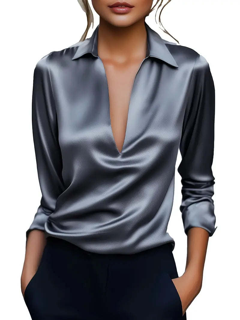 LeRoxy | Elegante Damesblouse met V-Hals | Stijlvolle Blouse voor Dames