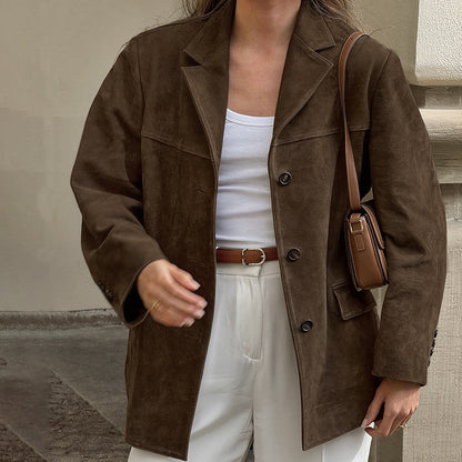 LeRoxy| Luxe Leren Wildleren Jasje voor Stijl en Comfort