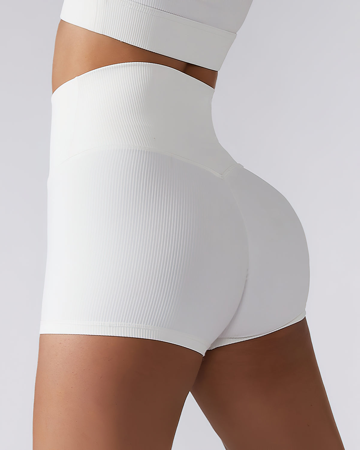 LeRoxy | Seamless Ribbed Shorts | Wit | Comfortabele en Stijlvolle Sportkleding