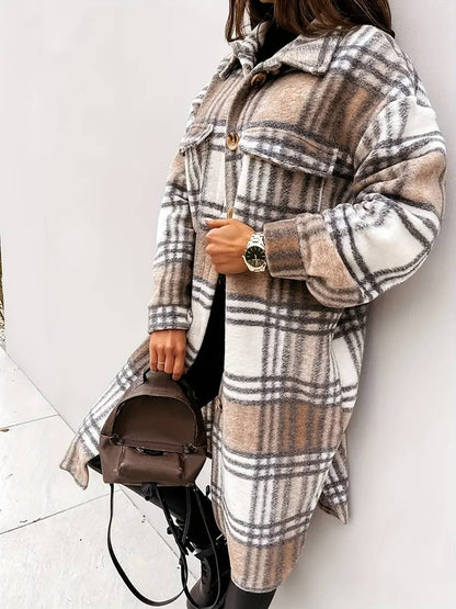 LeRoxy | Trendy Ruitjes Jas voor Dames | Stijlvolle Herfst/Winterjas