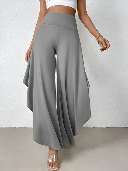 LeRoxy | Dames Set | Wijde Broek met Asymmetrisch Shirt | Comfortabele Twee-Delige Outfit