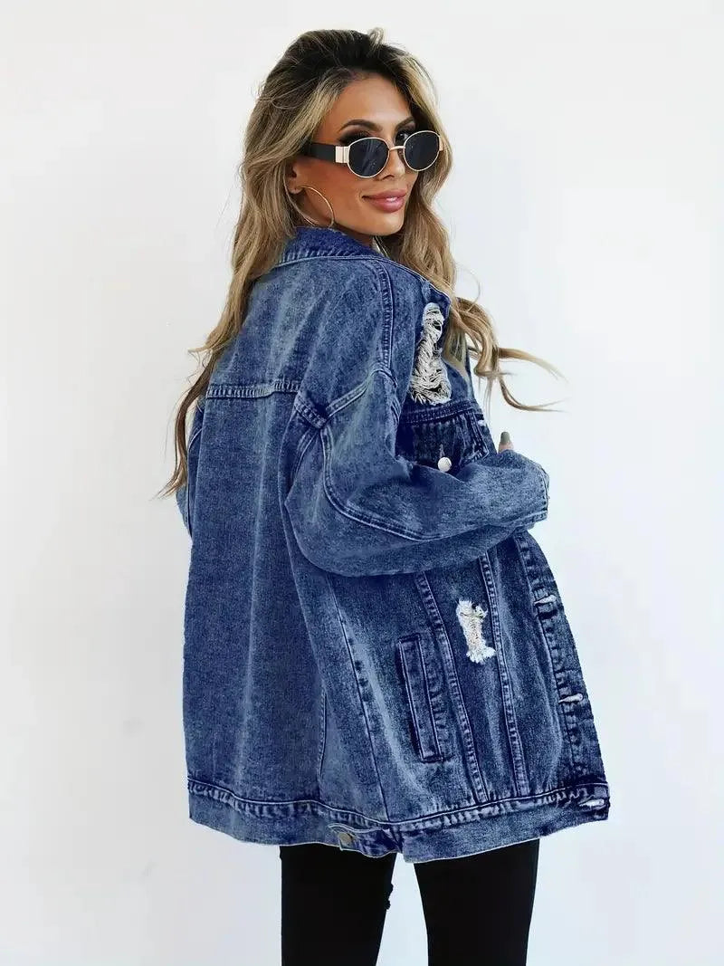 LeRoxy | Oversized Dames Jeansjack | Waterdicht, Gevoerd & Comfortabel