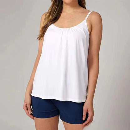 LeRoxy Mouwloze Dames Top – Klassiek, Stijlvol & Comfortabel