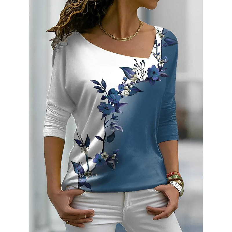 LeRoxy | Artistiek T-shirt in Contrasterende Kleuren | Unieke Mode voor Stijlvolle Outfits
