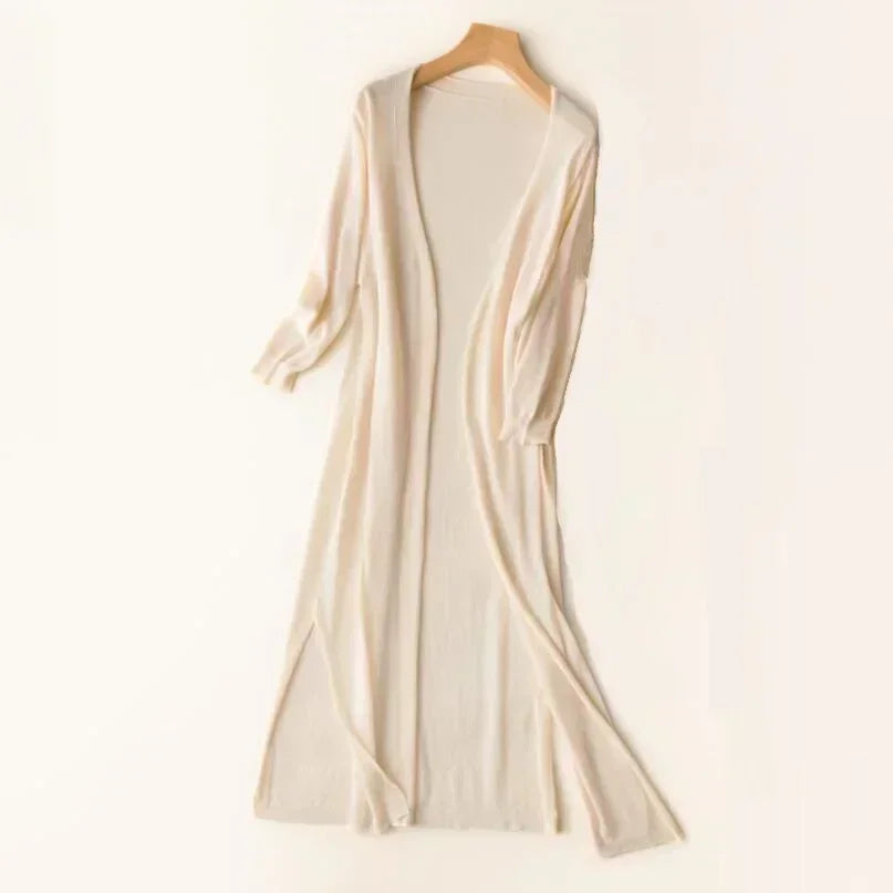 LeRoxy | Dames Lange Vest | Elegant & Lichtgewicht | Zacht Gebreid | Voorjaar & Herfst