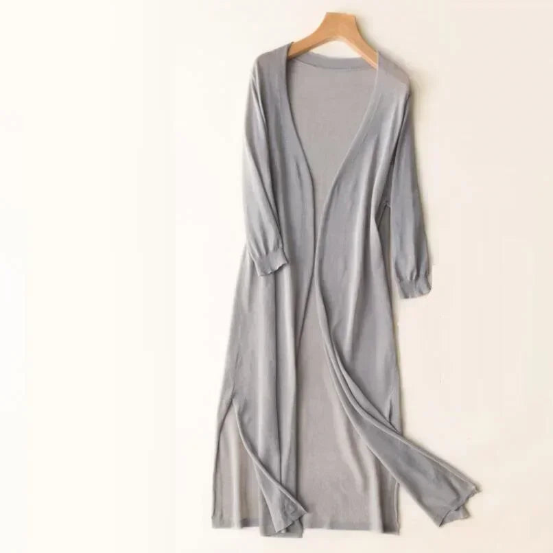 LeRoxy | Dames Lange Vest | Elegant & Lichtgewicht | Zacht Gebreid | Voorjaar & Herfst