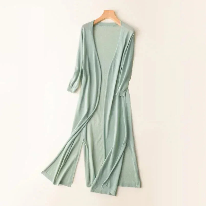 LeRoxy | Dames Lange Vest | Elegant & Lichtgewicht | Zacht Gebreid | Voorjaar & Herfst
