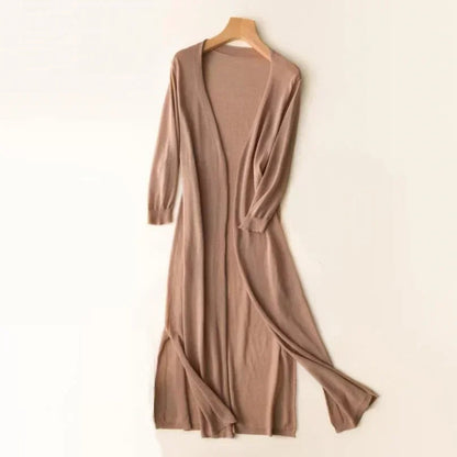 LeRoxy | Dames Lange Vest | Elegant & Lichtgewicht | Zacht Gebreid | Voorjaar & Herfst