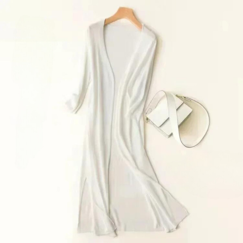LeRoxy | Dames Lange Vest | Elegant & Lichtgewicht | Zacht Gebreid | Voorjaar & Herfst