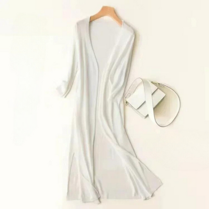 LeRoxy | Dames Lange Vest | Elegant & Lichtgewicht | Zacht Gebreid | Voorjaar & Herfst