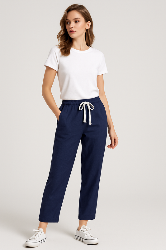 LeRoxy | Luchtige Dames Linnen Broek | Casual Zomerbroek voor Lente & Zomer