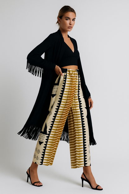 LeRoxy Broek met Geometrische Print - Trendy & Stijlvolle Mode voor Elke Gelegenheid