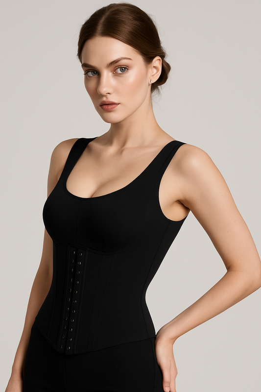 LeRoxy | Dames Tailletrainer Shapewear Top | Compressie Sporttop voor Ondersteuning en Vorm