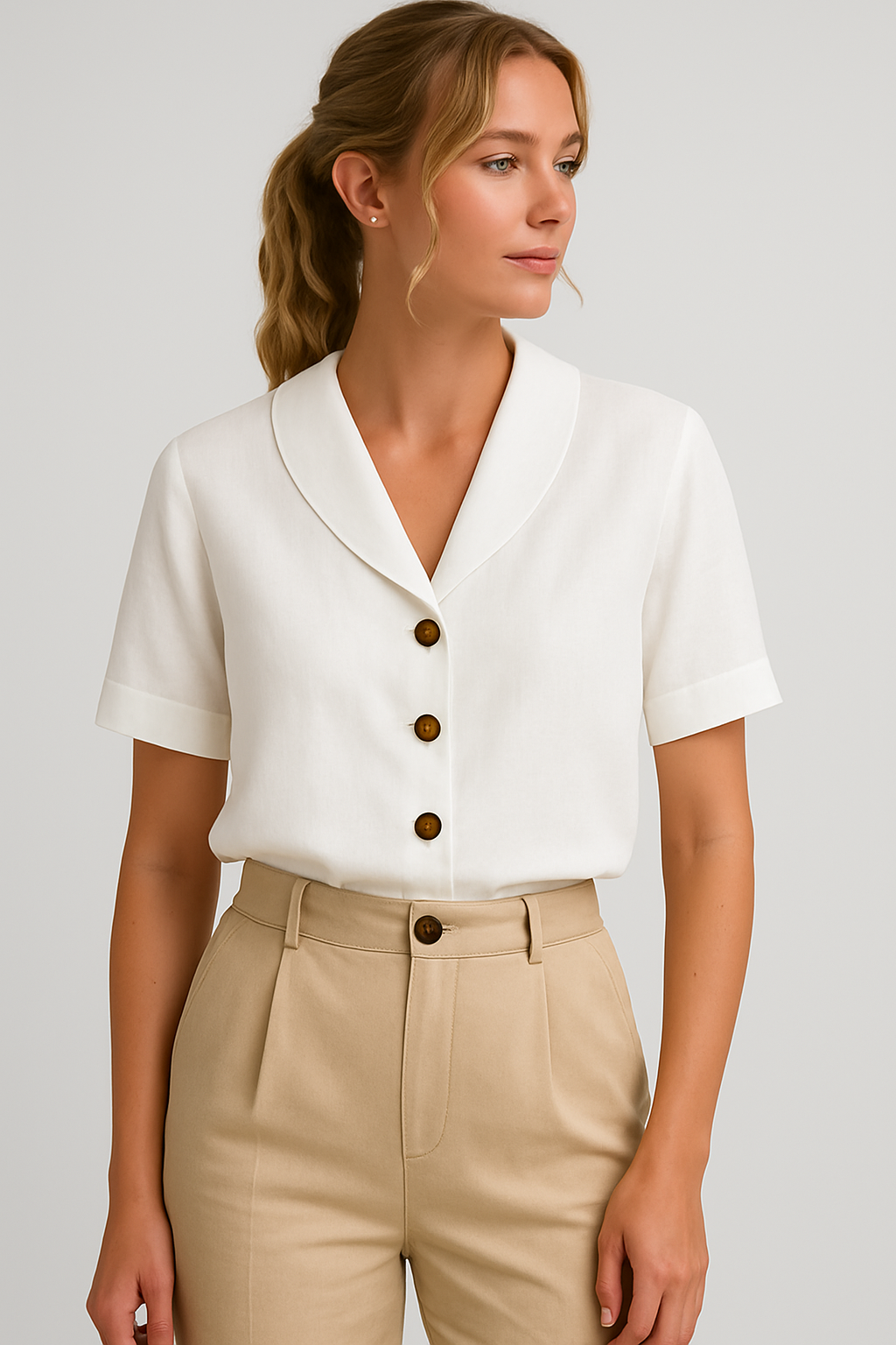 LeRoxy | Dames T-shirt van katoen en linnen | Trendy & comfortabel