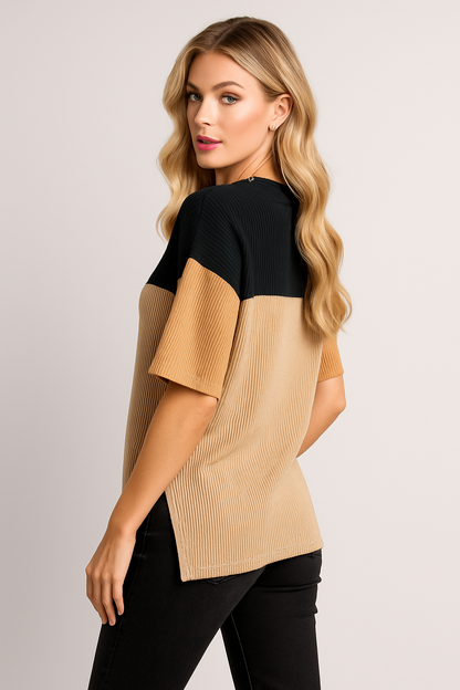 LeRoxy | Colorblock T-Shirt | Casual en Veelzijdig voor Elke Gelegenheid