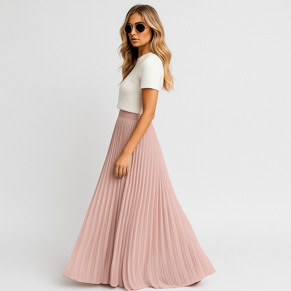 LeRoxy | Vouwrok Maxi | Elegante Lange Rok voor een Stijlvolle en Gracieuze Look