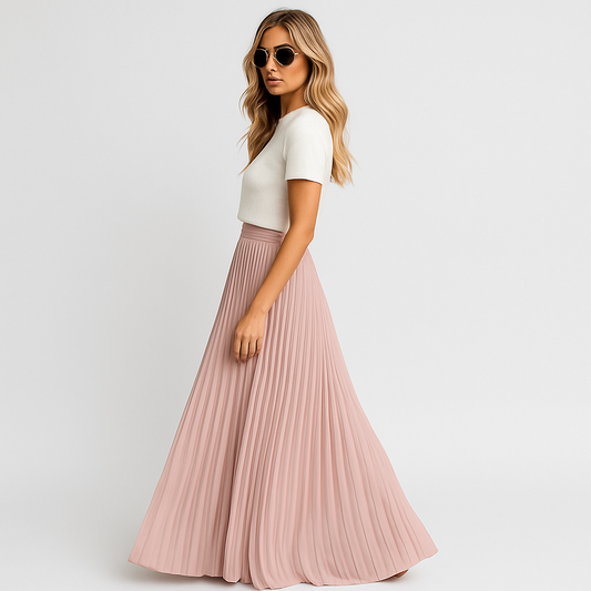 LeRoxy | Vouwrok Maxi | Elegante Lange Rok voor een Stijlvolle en Gracieuze Look