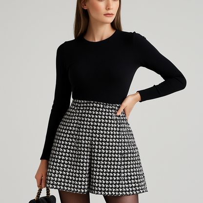 LeRoxy | Pied-de-Poule Shorts voor Lente & Zomer |Trendy en Comfortabel
