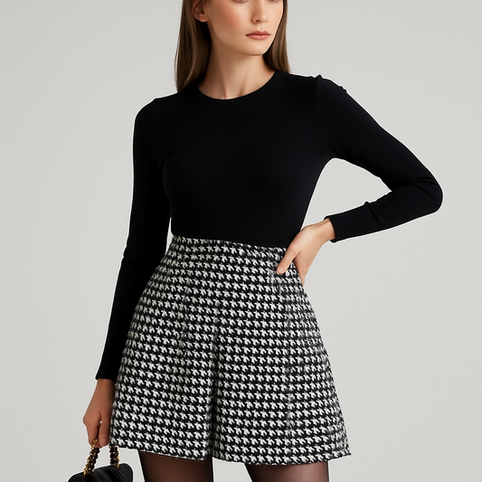 LeRoxy | Pied-de-Poule Shorts voor Lente & Zomer |Trendy en Comfortabel