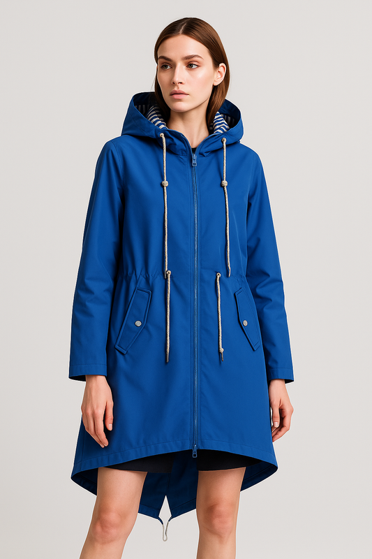 LeRoxy | Dames trenchcoat lang model | Waterdicht met capuchon