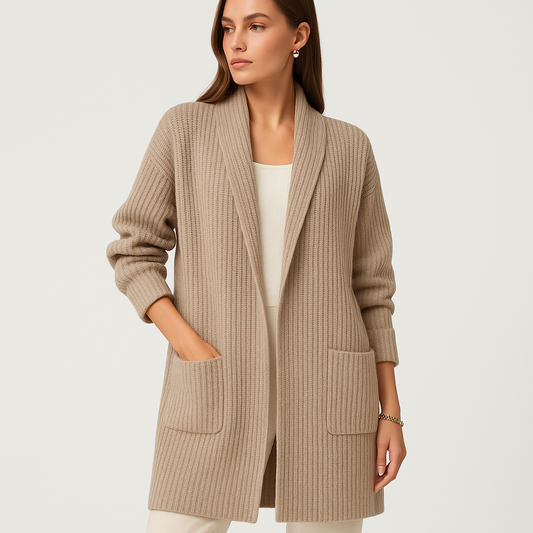 LeRoxy | Lange dames cardigan met relaxte pasvorm | Comfortabele vestjas