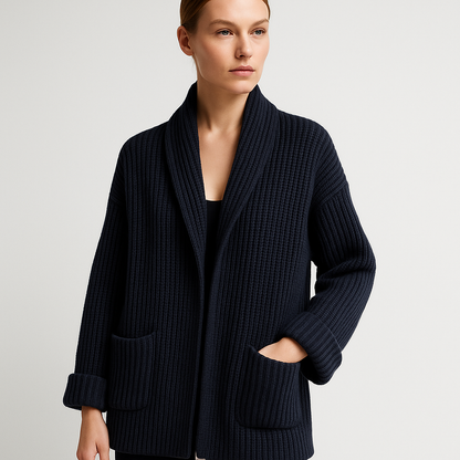 LeRoxy | Lange dames cardigan met relaxte pasvorm | Comfortabele vestjas