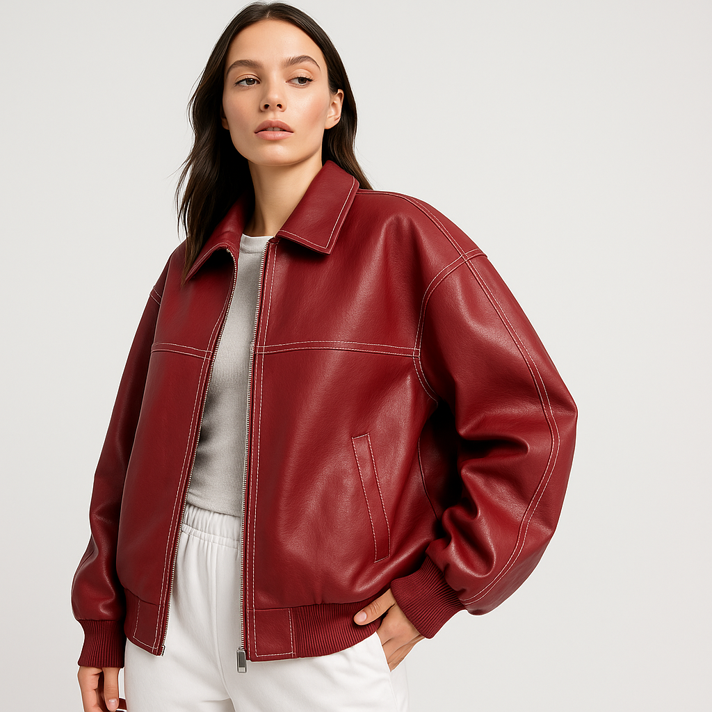 LeRoxy| Oversized leren jas