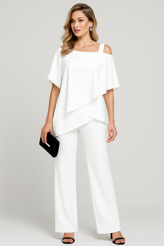 LeRoxy | Elegante Tweedelige Cold Shoulder Dames Set | Stijlvolle & Comfortabele Outfit voor Elke Gelegenheid