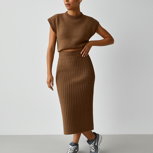LeRoxy Elegante Zachte Tweedelige Set - Stijlvolle en Comfortabele Outfit voor Elke Gelegenheid