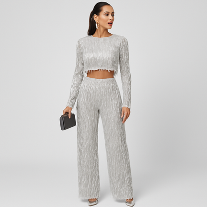 LeRoxy | Tweedelige Set Dames | Pailletten & Kwastjes | Party Outfit