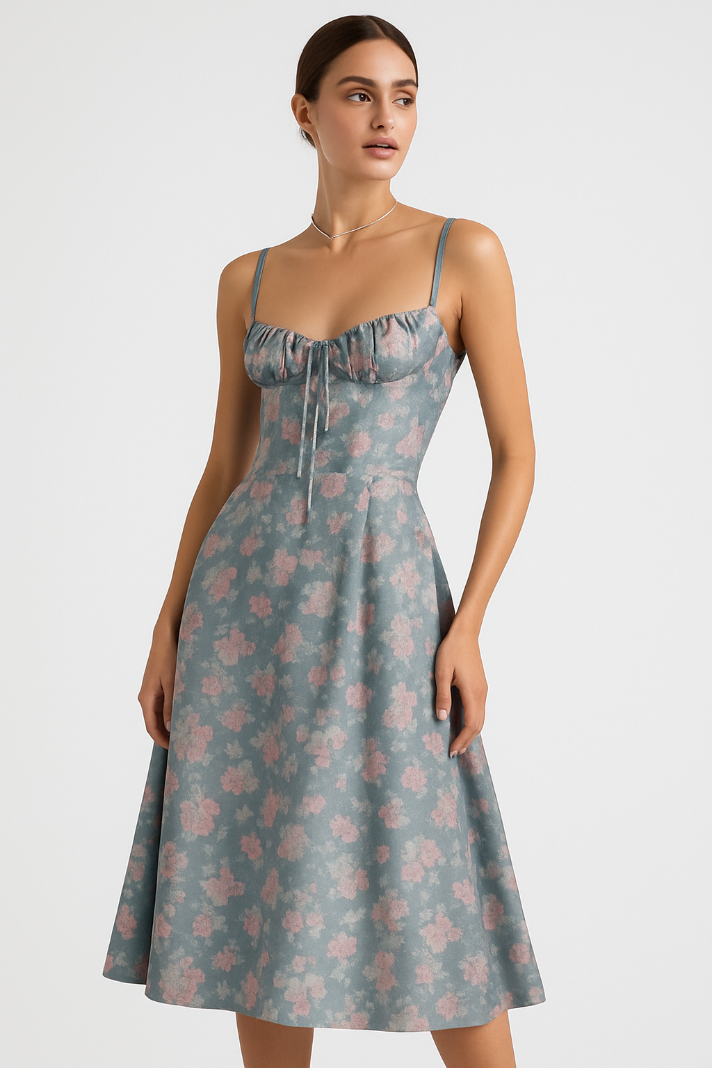 LeRoxy | dames zomerjurk met bloemenprint en spaghettibandjes | lichtgewicht en luchtig