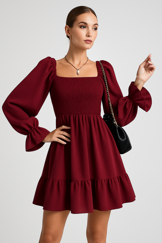 LeRoxy | Elegante Zomerjurk met Ruches | Luchtige & Stijlvolle Damesjurk