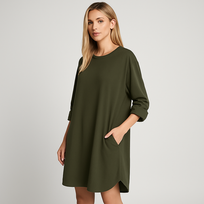 LeRoxy | Casual Losse Zakjurk met Lange Mouwen | Comfortabele & Stijlvolle Damesjurk