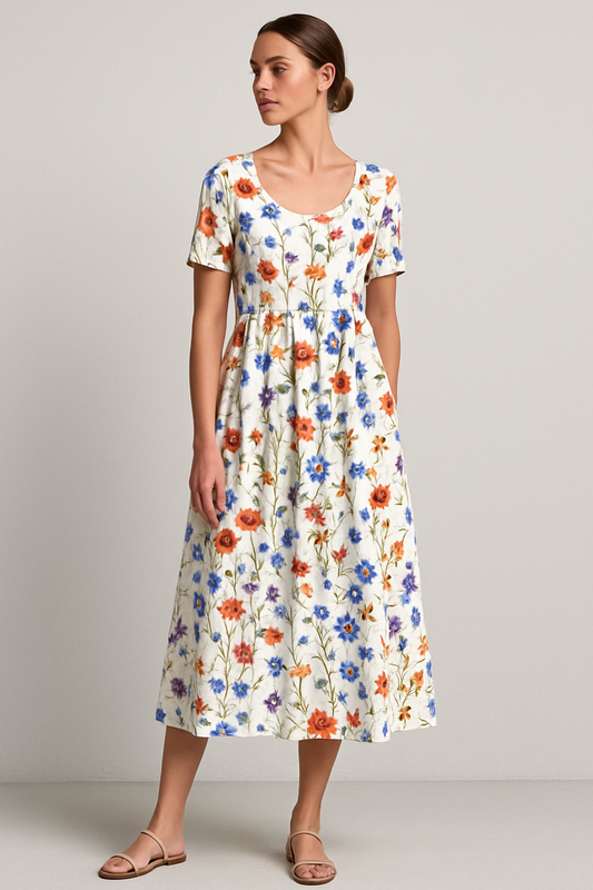 LeRoxy | Elegante Katoenen Jurk | Stijlvol en Comfortabel