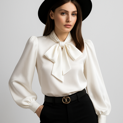 LeRoxy | LeRoxysBlouse | Stijlvolle Damesblouse met Strik | Perfect voor Elke Gelegenheid