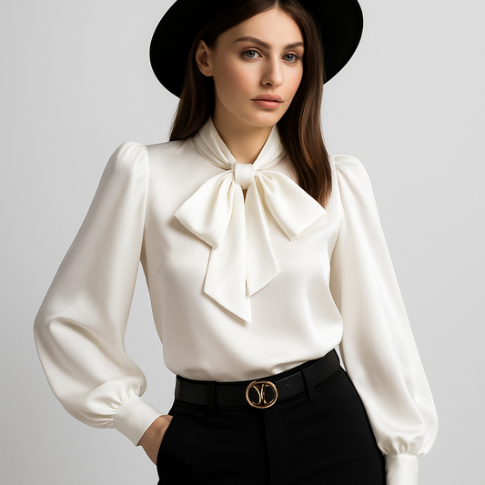 LeRoxy | LeRoxysBlouse | Stijlvolle Damesblouse met Strik | Perfect voor Elke Gelegenheid